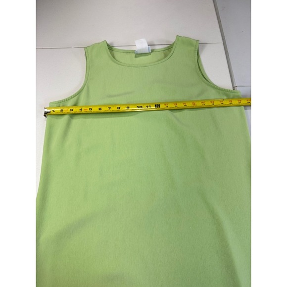 Tropics Kiwi Green Skirt Set Tank Top and Button Front Shirt Dress Large - Picture 10 of 16